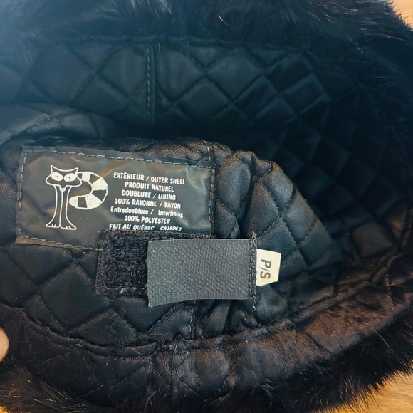 Vintage Real Fur Winter Hat – Made in Quebec – Black Mink Style Trapper Hat - Picture 4 of 8